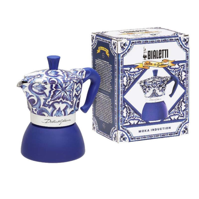 Bialetti Moka Induction 6 Cup D&G Blu Mediterraneo image number 1